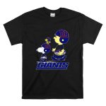 Snpfootball New York Giants Snoopy And Peanuts Characters With Helmets T Shirt 6