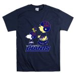 Snpfootball New York Giants Snoopy And Peanuts Characters With Helmets T Shirt 7