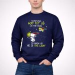 Sometimes God Put Us in the Dark He Is the Light Snoopy and Woodstock Candles T Shirt 3 1.jpg