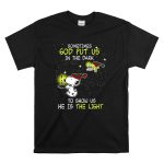 Sometimes God Put Us in the Dark He Is the Light Snoopy and Woodstock Candles T Shirt 6 1.jpg