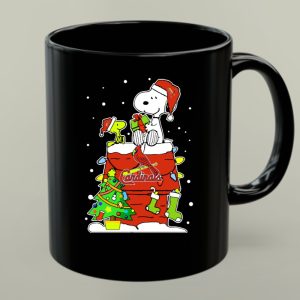 St Louis Cardinals Snoopy Christmas Celebration with Woodstock and Festive Tree 1 mug.jpg