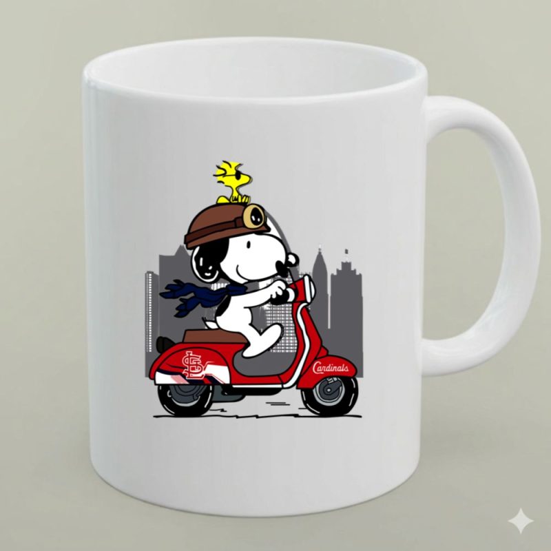 St Louis Cardinals Snoopy Dog Drive Motobike 1 Mug.jpg