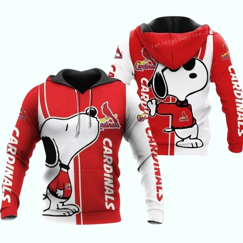 St Louis Cardinals Snoopy Graphic All Over Print Hoodie 1.Jpg