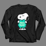St Patricks Day Snoopy Pinch Proof with Shamrock 4 Long Sleeves