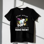 Stay Home and Listen to Freddie Mercury with Snoopy Mask and Headphones 1 T Shirt.jpg