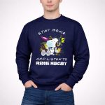 Stay Home and Listen to Freddie Mercury with Snoopy Mask and Headphones 3 Sweatshirt.jpg