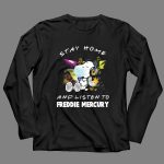 Stay Home and Listen to Freddie Mercury with Snoopy Mask and Headphones 4 Long Sleeves.jpg