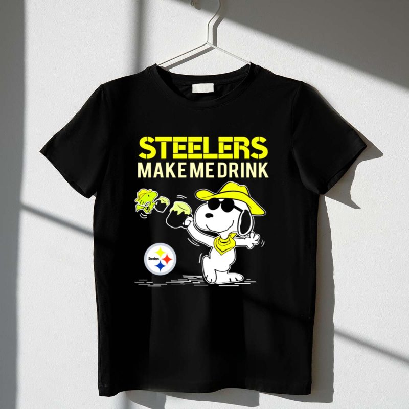 Steelers Make Me Drink Snoopy Pittsburgh Steelers Fans 1 T Shirt
