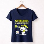 Steelers Make Me Drink Snoopy Pittsburgh Steelers Fans 5 Womens V Neck
