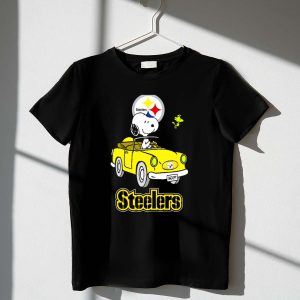 Steelers Snoopy Driving with Woodstock in Yellow Car 1 T Shirt