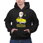 Steelers Snoopy Driving with Woodstock in Yellow Car 2 Hoodie