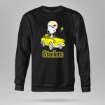 Steelers Snoopy Driving with Woodstock in Yellow Car 9 Sweatshirt