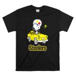 Steelers Snoopy Driving with Woodstock in Yellow Car T Shirt 6