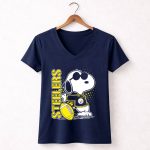 Steelers Snoopy Football Team 5 Womens V Neck