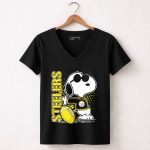 Steelers Snoopy Football Team 7 Womens V Neck
