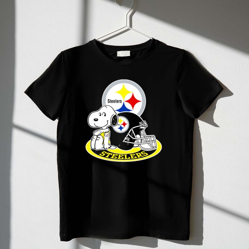 Steelers Snoopy Pittsburgh Helmet Nfl Peanuts Football Combination 1 T Shirt