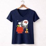 Tampa Bay Buccaneers Snoopy And Woodstock Football Adventure 5 Womens V Neck