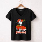 Tampa Bay Buccaneers Snoopy Driving Peanuts Woodstock Car Football Fan 5 Womens V Neck1