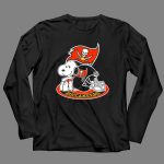 Tampa Bay Buccaneers Snoopy Helmet And Flag 4 Long Sleeves