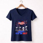 Tampa Bay Rays x Snoopy happy 4th of July 5 Womens V Neck.jpg