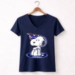 Tennessee Titans Snoopy Holding Football 5 Womens V Neck