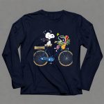 Texans Snoopy Bike Ride with Houston Logo and Flowers 6 Long Sleeves