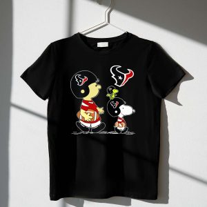 Texans Snoopy Football Adventure with Woodstock and Charlie Brown 1 T Shirt