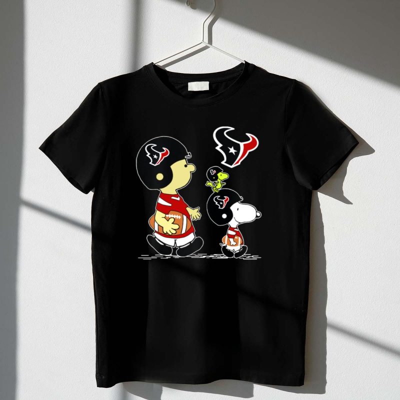 Texans Snoopy Football Adventure With Woodstock And Charlie Brown 1 T Shirt