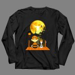 Texas Longhorns Halloween Charlie Brown Snoopy Full Moon Haunted Scene 4 Long Sleeves.jpg