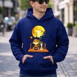 Texas Longhorns Halloween Charlie Brown Snoopy Full Moon Haunted Scene 8 Hoodie.jpg