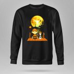 Texas Longhorns Halloween Charlie Brown Snoopy Full Moon Haunted Scene 9 Sweatshirt.jpg