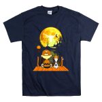 Texas Longhorns Halloween Charlie Brown Snoopy Full Moon Haunted Scene T Shirt 7.jpg