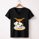 Texas Longhorns Snoopy Football Helmet 7 Womens V Neck.jpg