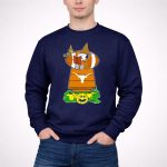 Texas Longhorns Snoopy Halloween Reading On Doghouse With Witch Woodstocks And Pumpkin 3 Sweatshirt.jpg