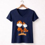 Texas Longhorns x Snoopy and Charlie Brown 5 Womens V Neck.jpg