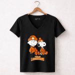 Texas Longhorns x Snoopy and Charlie Brown 7 Womens V Neck.jpg