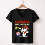 Texas Rangers Snoopy Makes Me Drink 7 Womens V Neck 1.jpg