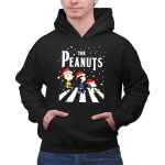 The Peanuts Christmas Abbey Road with Snoopy and Friends in Santa Hats 2 Hoodie 1.jpg