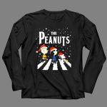 The Peanuts Christmas Abbey Road with Snoopy and Friends in Santa Hats T Shirt 4 1.jpg