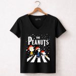 The Peanuts Christmas Abbey Road with Snoopy and Friends in Santa Hats T Shirt 51 1.jpg
