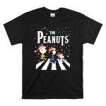 The Peanuts Christmas Abbey Road with Snoopy and Friends in Santa Hats T Shirt 6 1.jpg