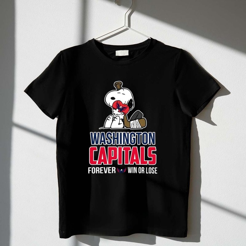The Peanuts Movie Snoopy Forever Win Or Lose Hockey Washington Capitals 1 T Shirt.jpg