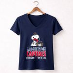 The Peanuts Movie Snoopy Forever Win Or Lose Hockey Washington Capitals 5 Womens V Neck.jpg