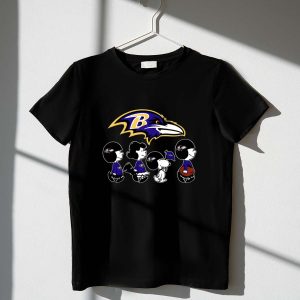 The Peanuts Snoopy And Friends Cheer For The Baltimore Ravens 1 T Shirt