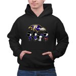 The Peanuts Snoopy And Friends Cheer For The Baltimore Ravens 2 Hoodie