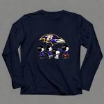 The Peanuts Snoopy And Friends Cheer For The Baltimore Ravens 6 Long Sleeves