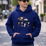 The Peanuts Snoopy And Friends Cheer For The Baltimore Ravens 8 Hoodie