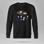 The Peanuts Snoopy And Friends Cheer For The Baltimore Ravens 9 Sweatshirt