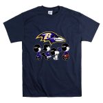 The Peanuts Snoopy And Friends Cheer For The Baltimore Ravens T Shirt 7