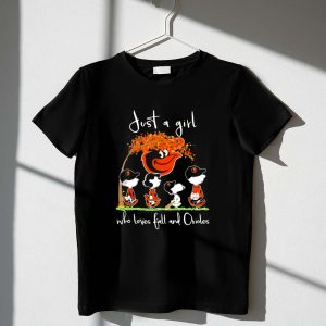 The Peanuts Snoopy and Friends Just a Girl who loves Fall 1 T Shirt